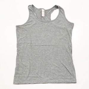 Gildan gray racer back tank top